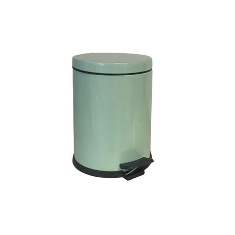 VESTA Κάδος Μπάνιου 5lt με Πεντάλ Ø20.5x28cm Μεταλλικός Μέντα