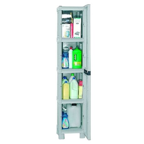 ARTPLAST Ιταλίας Πλαστική Ντουλάπα 12,5kg 35X39X172 MASSIF Μονόφυλλη 4 Χώρων CONCERT LINE