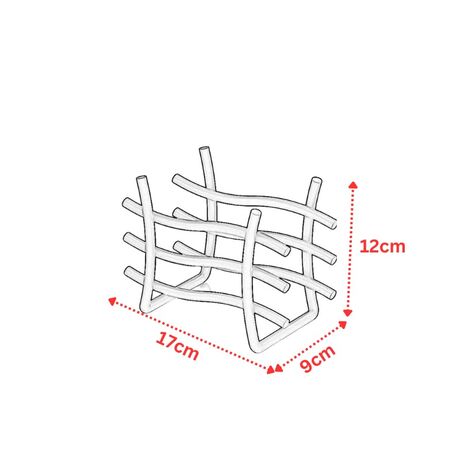 TEKNO-TEL Θήκη για Χαρτοπετσέτες Επιτραπέζια 17x9x12cm Επιχρωμιωμένο Ατσάλι Μαύρη Matte