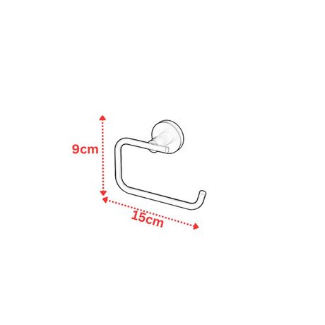 TEKNO-TEL Χαρτοθήκη WC 15x6x9cm Αλουμινίου Satin