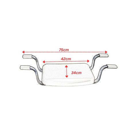 Κάθισμα-Σκαμπό Μπανιέρας 75x34x16cm MAX Αντοχή 150kg Αλουμίνιο-Πλαστικό Λευκό