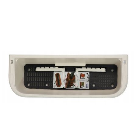 BAMA ITALY Ζαρντινιέρα Κρεμαστή 60x20x18.5cm 15lt με Πλεκτή Όψη και Σύστημα Αποστράγγισης Ανθρακί RONDINE PAGLIA
