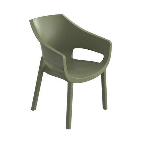 TOOMAX LUNA Καρέκλα Κήπου Στοιβαζόμενη 60.5x61x83.5cm Βάρος 3.52kg Sage Green Ιταλίας