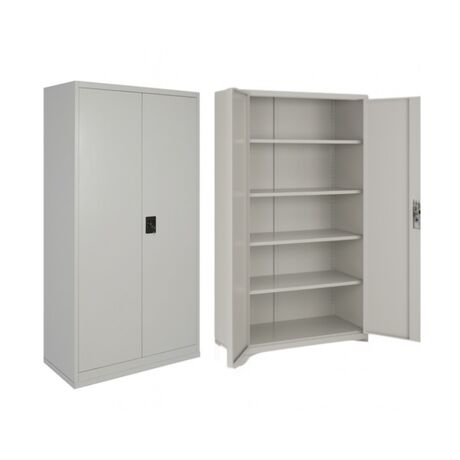 STEELEN LIGHT SERIES Μεταλλική Ντουλάπα 90x40x180cm Πάχους 0.4m με 4 Ράφια ΧΩΡΙΣ ΠΟΔΙΑ  - 5 Αποθηκευτικοί Χώροι