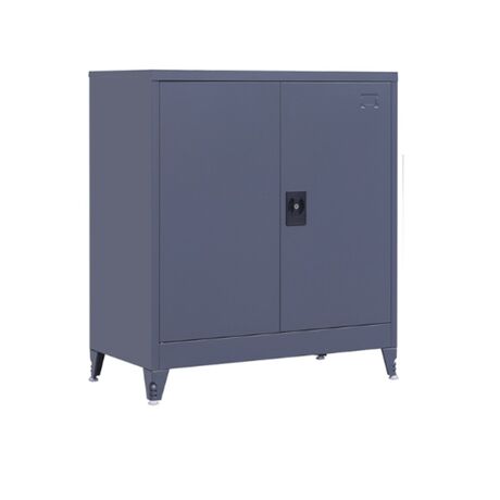 STEELEN LITE Μεταλλική Ντουλάπα 90x40x100cm Πάχους 0.4mm με 1 Ράφι και Ρυθμιζόμενα Πόδια - 2 Αποθηκευτικοί Χώροι Ανθρακί Ματ
