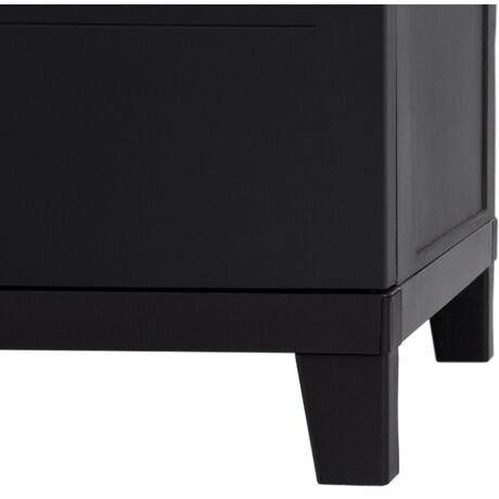 TOOMAX Ιταλίας PRIME Πλαστική Ντουλάπα 66x40x172cm 10.9kg με Χώρισμα-5 Χώρους και Πόδια MAX Αντοχή 15kg Ανθρακί -Γκρι