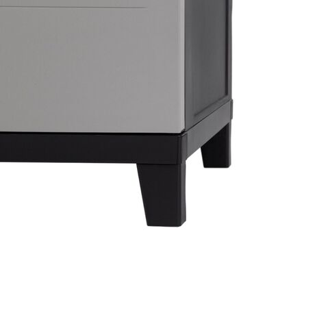 TOOMAX Ιταλίας MOB PRIME Πλαστική Ντουλάπα 66x40x88cm 5.64kg με Ράφια και Πόδια  MAX Αντοχή 15kg Μαύρο