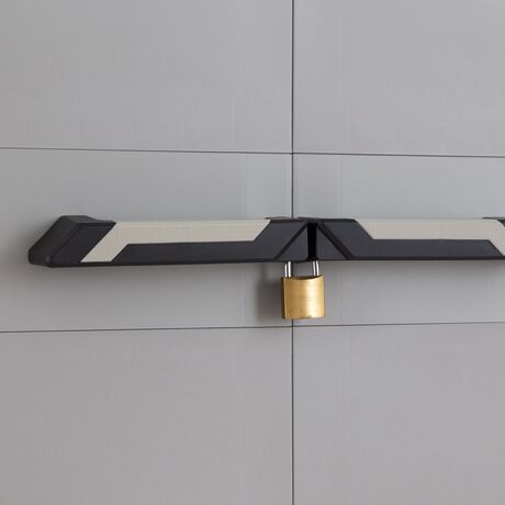 TOOMAX Ιταλίας PRIME Πλαστική Ντουλάπα 66x40x172cm 10.9kg με Χώρισμα-5 Χώρους και Πόδια MAX Αντοχή 15kg Ανθρακί -Γκρι