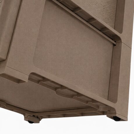 ARTPLAST Ιταλίας Συρταριέρα Πλαστική 3όροφη 39x38.5x61cm RATTAN HARMONY  Γκρι Καφέ
