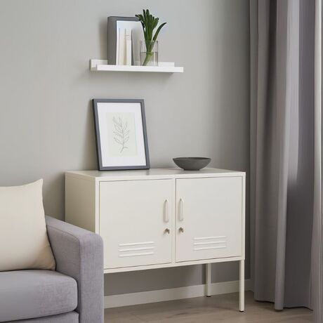 STEELEN COLOR Μεταλλικός  Μπουφές 100x40x70cm Πάχους 0.4mm Εσωτερικού Χώρου με Πόδια Signal Cotton White