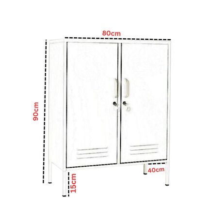 STEELEN COLOR Μεταλλική Ντουλάπα 80x40x90cm Πάχους 0.4mm Εσωτερικού Χώρου με Πόδια Slate Grey
