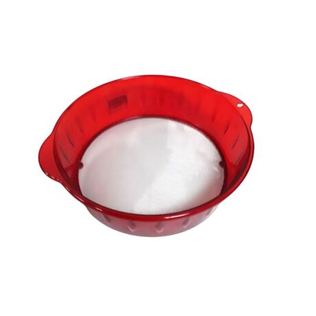 Κόσκινο πλαστικό και inox σε κόκκινο-μωβ Ø30x10cm