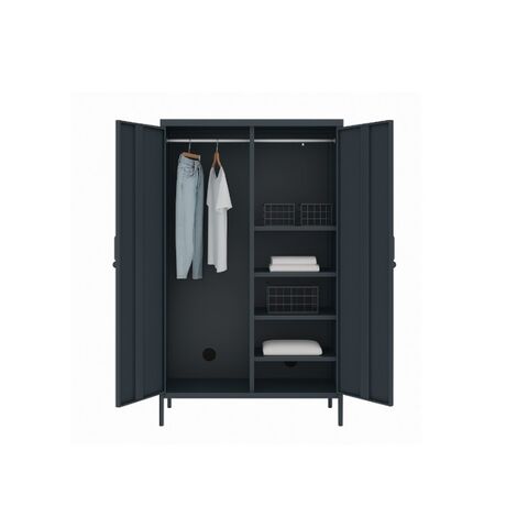 STEELEN COLOR Μεταλλική Ντουλάπα 90x55x190cm Πάχους 0.4mm Εσωτερικού Χώρου με Πόδια Slate Grey