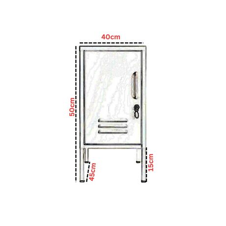 STEELEN COLOR Μεταλλική Ντουλάπα 40x45x50cm Πάχους 0.4mm Εσωτερικού Χώρου με Πόδια Slate Grey