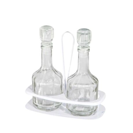 Λαδόξυδο 16x7x15,5cm Γυαλί+Μεταλικό Βαμμένο σε 2 χρώματα