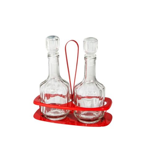 Λαδόξυδο 16x7x15,5cm Γυαλί+Μεταλικό Βαμμένο σε 2 χρώματα