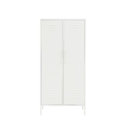 STEELEN COLOR Μεταλλική Ντουλάπα 90x55x190cm Πάχους 0.7mm Εσωτερικού Χώρου με Πόδια Cotton White