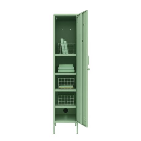 STEELEN COLOR Μεταλλική Ντουλάπα 40x45x190cm Πάχους 0.4mm Εσωτερικού Χώρου με Πόδια Pastel Green