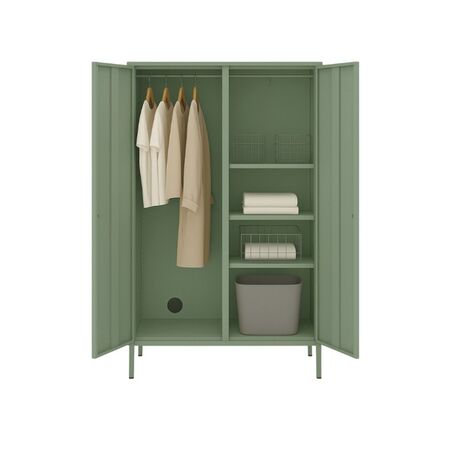 STEELEN COLOR Μεταλλική Ντουλάπα 90x55x190cm Πάχους 0.4mm Εσωτερικού Χώρου με Πόδια Pastel Green