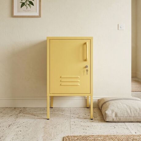 STEELEN COLOR Metal Wardrobe 40x45x50cm 0.4mm Thickness Interior with Butter Yellow