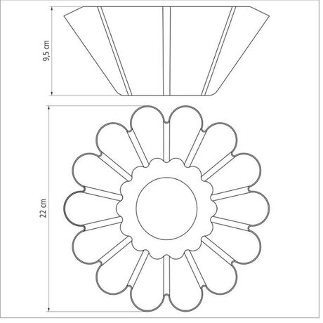 TRAMONTINA Φόρμα Brioche με Αντικολλητική Επίστρωση Starflon Max Ø22x9.5cm 1.3lt