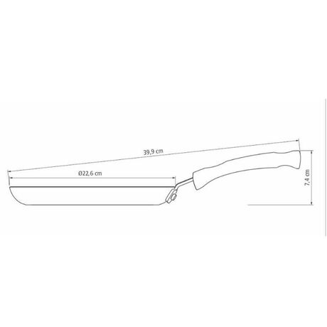 TRAMONTINA Τηγάνι Pancake Monaco με Αντικολλητική Επίστρωση Starflon Premium Ø22.6x7.4cm - 0.8lt Μαύρο