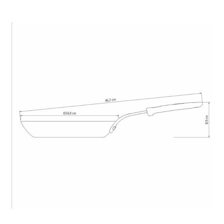 TRAMONTINA Τηγάνι από Μαντέμι Professional Iron Ø24 Durprotect - 1.3lt Μαύρο