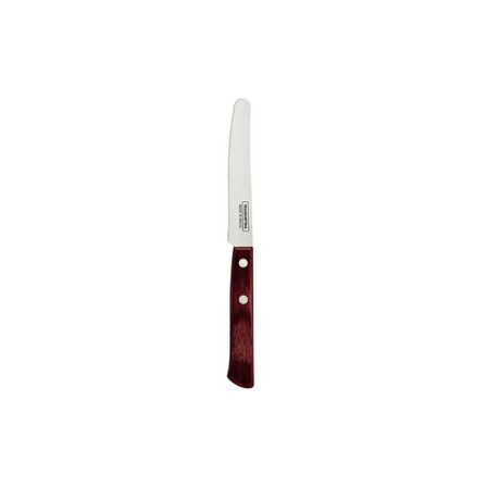 Μαχαίρι Γενικής Χρήσης TRAMONTINA Polywood Ανοξείδωτο 11.5cm (5") με Κόκκινη Ξύλινη Λαβή