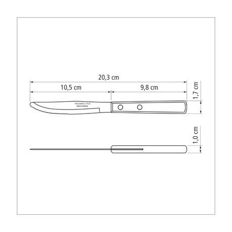 TRAMONTINA Μαχαίρι Φαγητού 10.5cm (6") Polywood Κόκκινο