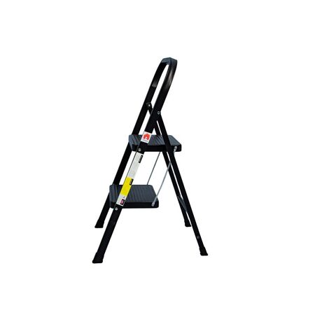 VESTA ΤΙΚΟ Σκαλοσκαμπό Μεταλλικό  45x50x80cm με 2 Σκαλιά MAX Αντοχή 150kg Βάρος 3.3kg Μαύρο