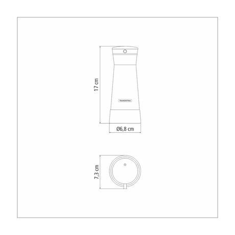 TRAMONTINA Γυάλινο Δοχείο για Λάδι ή Ξύδι Realce 250ml με Ανοξείδωτη Επένδυση