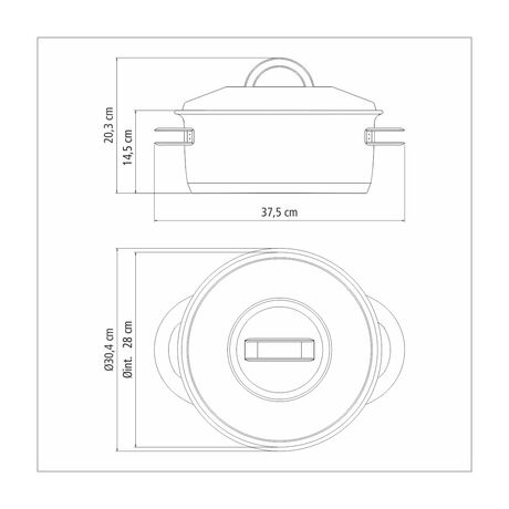 TRAMONTINA Κατσαρόλα Βαθιά Solar Induction Ø28x20.3cm 8.4lt Ανοξείδωτο Ατσάλι με Τριπλή Βάση & Καπάκι 2.9kg