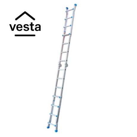 VESTA Σκάλα Αλουμινίου Επαγγελματική 4x4 Σκαλιά Multiuse Μέγιστο Ύψος 398 εκατοστά Αντοχή 150kg Βάρος 9.9kg με Πιστοποίηση EN131