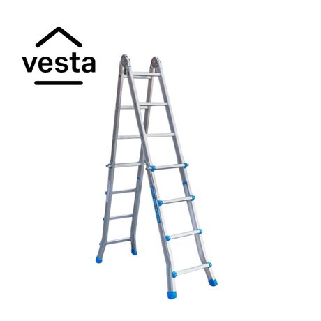 VESTA Σκάλα Αλουμινίου Επαγγελματική 4x4 Σκαλιά Multiuse Μέγιστο Ύψος 398 εκατοστά Αντοχή 150kg Βάρος 9.9kg με Πιστοποίηση EN131