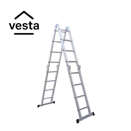 VESTA Πολυμορφική Σκάλα Αλουμινίου 4Χ4 MAX Ύψος 4.64m MAX Αντοχή 150kg Πιστοποίηση EN131