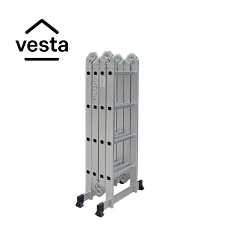 VESTA Πολυμορφική Σκάλα Αλουμινίου 4Χ4 MAX Ύψος 4.64m MAX Αντοχή 150kg Πιστοποίηση EN131