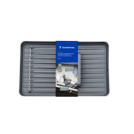 TRAMONTINA Plurale - Στραγγιστήρι Πιάτων (25 Χ 40 Χ 10cm) από ΙΝΟΧ και Πολυπροπυλένιο 1,15kg