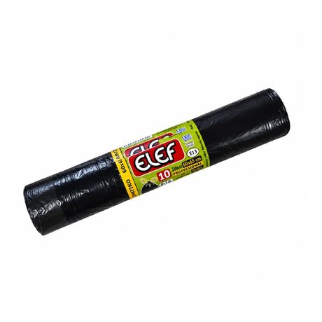 Elef EK13 Σακούλες Απορριμμάτων με Κορδόνι Professional 60X65cm 40lt  Μαύρες (10τεμ)