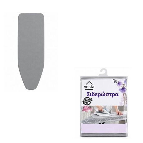 Σιδερόπανο Βαμβακερό 38x120cm με Μαλακό Υπόστρωμα 8mm Silver